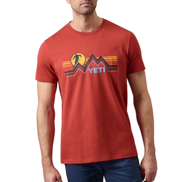 Rust Yeti Freestyle Skier Short Sleeve T-Shirt Short Sleeve T-Shirt | WUAFRH-125