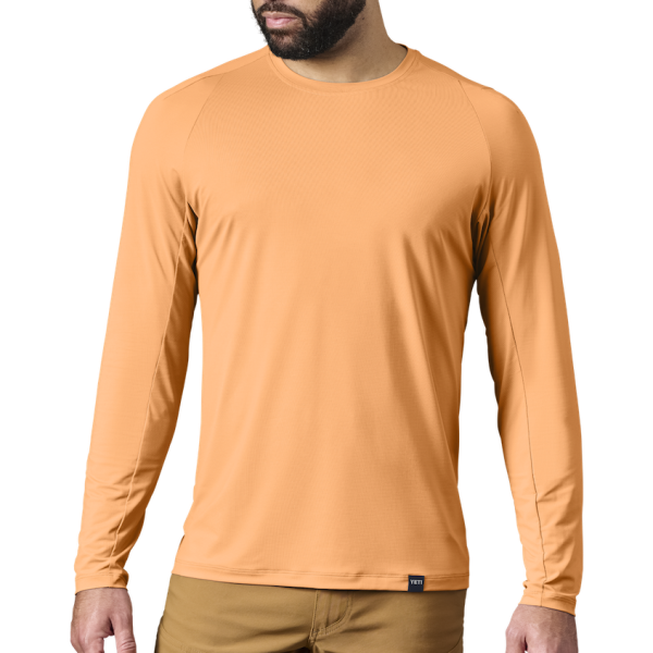 Salmon Yeti Crew Neck Long Sleeve Sunshirt Sunshirts | ATMZDP-846