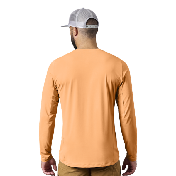 Salmon Yeti Crew Neck Long Sleeve Sunshirt Sunshirts | ATMZDP-846