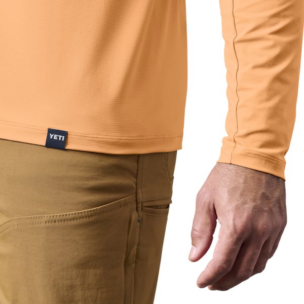 Salmon Yeti Crew Neck Long Sleeve Sunshirt Sunshirts | ATMZDP-846