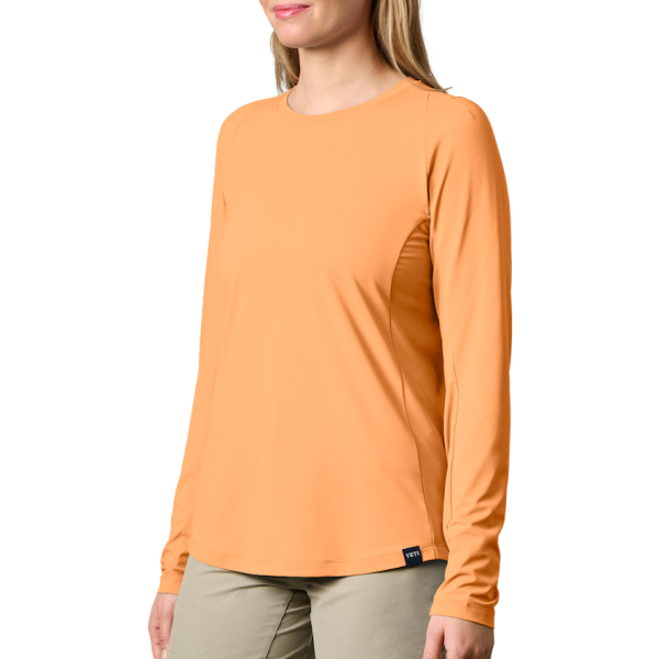 Salmon Yeti Women's Crew Neck Long Sleeve Sunshirt Sunshirts | UFTVMA-401