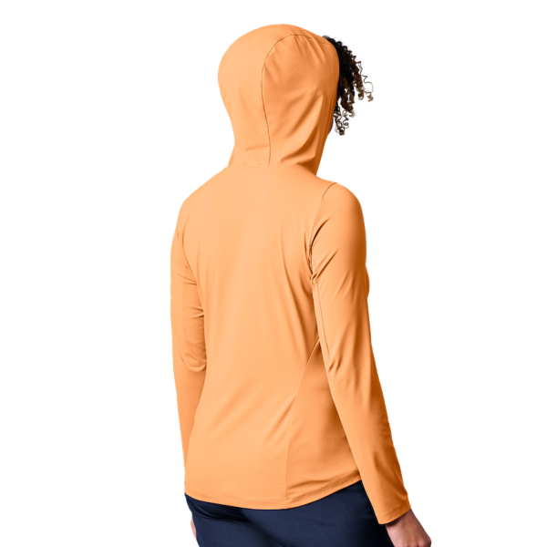 Salmon Yeti Women's Hooded Long Sleeve Sunshirt Sunshirts | VMFOYG-098