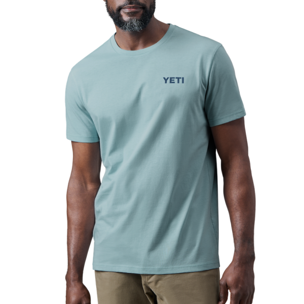 Sky Blue Yeti Mountain Bear Short Sleeve T-Shirt Short Sleeve T-Shirt | NWFKAV-418