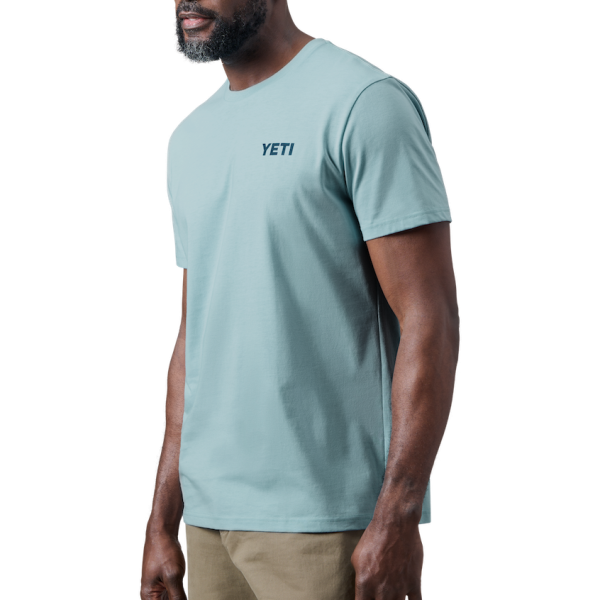 Sky Blue Yeti Mountain Bear Short Sleeve T-Shirt Short Sleeve T-Shirt | NWFKAV-418