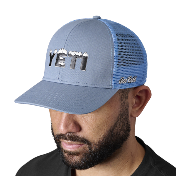 Stone Blue Yeti Cool Ice Trucker Hat Hats | ISPZFC-265