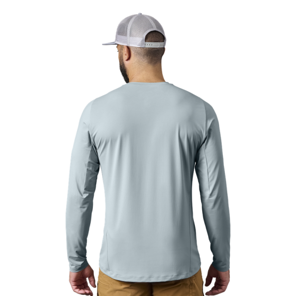 Stone Blue Yeti Crew Neck Long Sleeve Sunshirt Sunshirts | PKFWYN-047