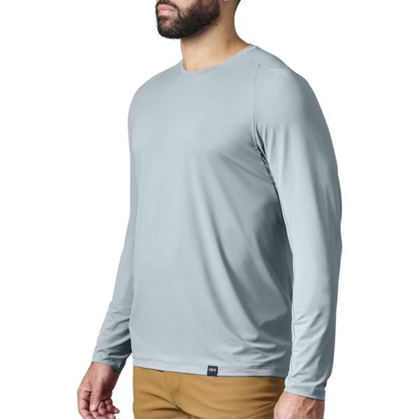 Stone Blue Yeti Crew Neck Long Sleeve Sunshirt Sunshirts | PKFWYN-047