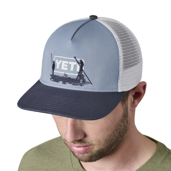 Stone Blue Yeti Skiff Trucker Hat Hats | TROIZP-861