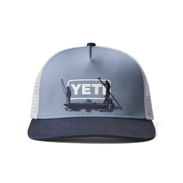 Stone Blue Yeti Skiff Trucker Hat Hats | TROIZP-861