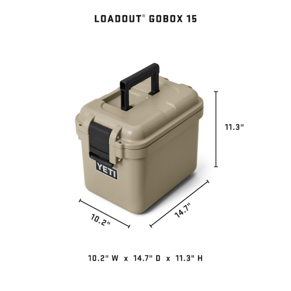 Tan Yeti Loadout GoBox 15 Gear Case Storage | UBMZYD-602