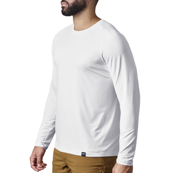 White Yeti Crew Neck Long Sleeve Sunshirt Sunshirts | NCVGXS-287