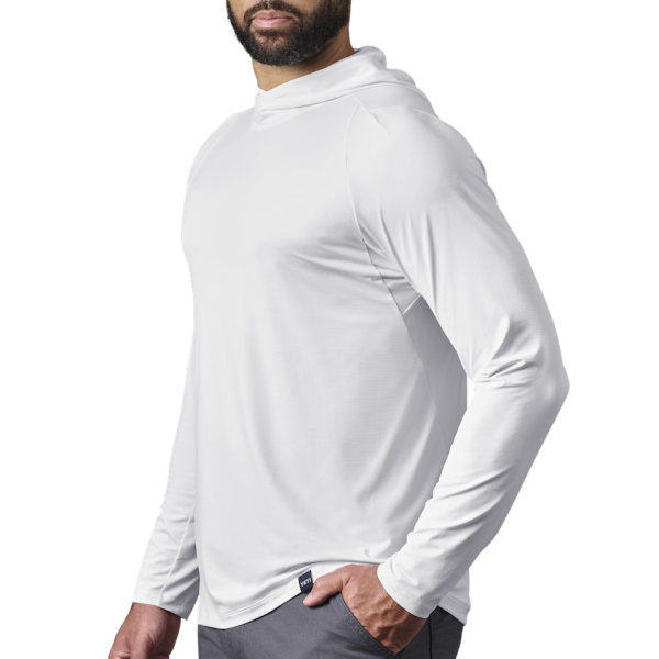 White Yeti Hooded Long Sleeve Sunshirt Sunshirts | EJVBAH-610