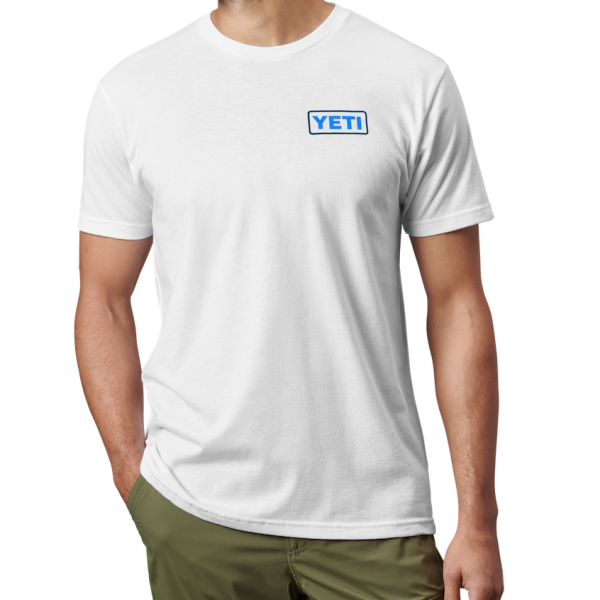 White Yeti Mountain Badge Short Sleeve T-Shirt Short Sleeve T-Shirt | LMKXOZ-410