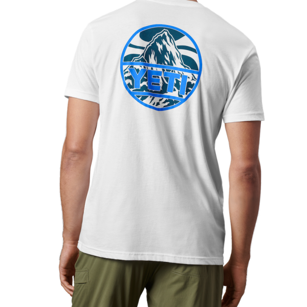 White Yeti Mountain Badge Short Sleeve T-Shirt Short Sleeve T-Shirt | LMKXOZ-410