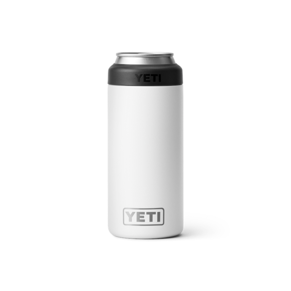 White Yeti Rambler 12 oz Colster Slim Can Cooler Beer & Barware | PWFDJK-735