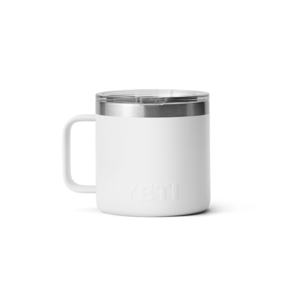 White Yeti Rambler 14 oz Mug Coffee & Mugs | GJKZHL-819