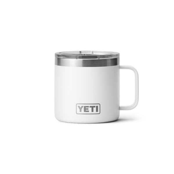 White Yeti Rambler 14 oz Mug Coffee & Mugs | GJKZHL-819