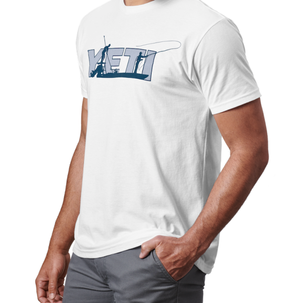 White Yeti Skiff Short Sleeve T-Shirt Short Sleeve T-Shirt | XYCIMU-520