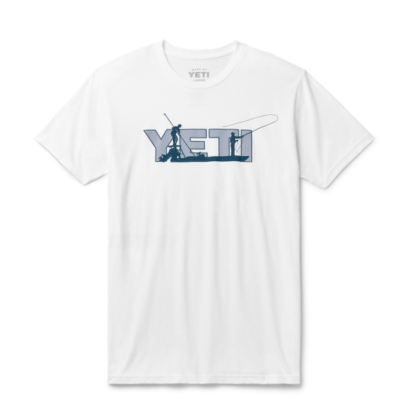 White Yeti Skiff Short Sleeve T-Shirt Short Sleeve T-Shirt | XYCIMU-520