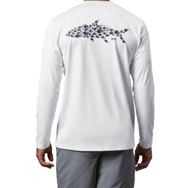 White Yeti Tarpon Long Sleeve Sunshirt Sunshirts | TIGHSO-851