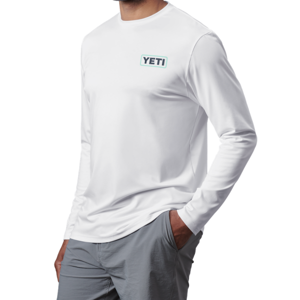 White Yeti Tarpon Long Sleeve Sunshirt Sunshirts | TIGHSO-851