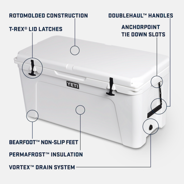 White Yeti Tundra 125 Hard Cooler Hard Coolers | IMXWOT-728