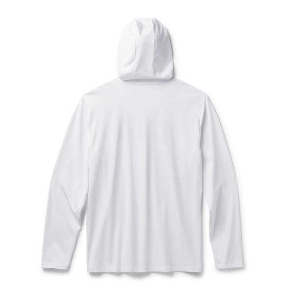 White Yeti Wave Logo Badge Hooded Long Sleeve Sunshirt Sunshirts | RJVCSE-359