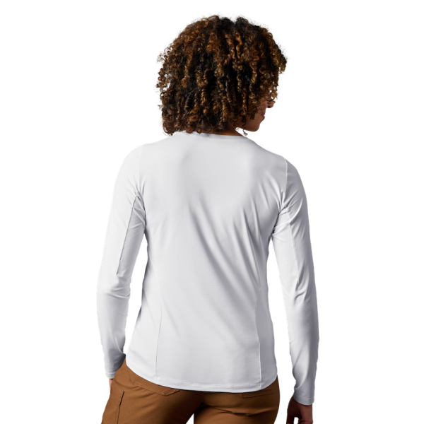 White Yeti Women's Crew Neck Long Sleeve Sunshirt Sunshirts | JADUPG-351