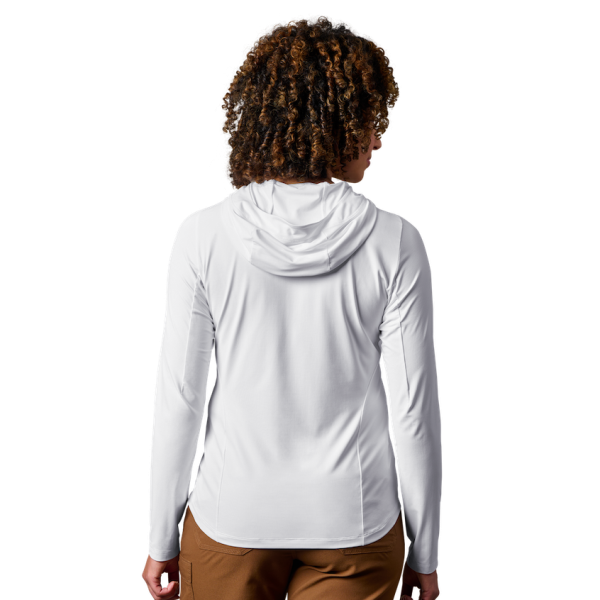 White Yeti Women's Hooded Long Sleeve Sunshirt Sunshirts | UYAOLS-504