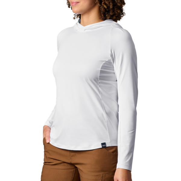 White Yeti Women's Hooded Long Sleeve Sunshirt Sunshirts | UYAOLS-504