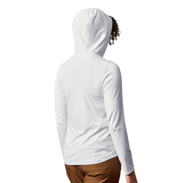 White Yeti Women's Hooded Long Sleeve Sunshirt Sunshirts | UYAOLS-504