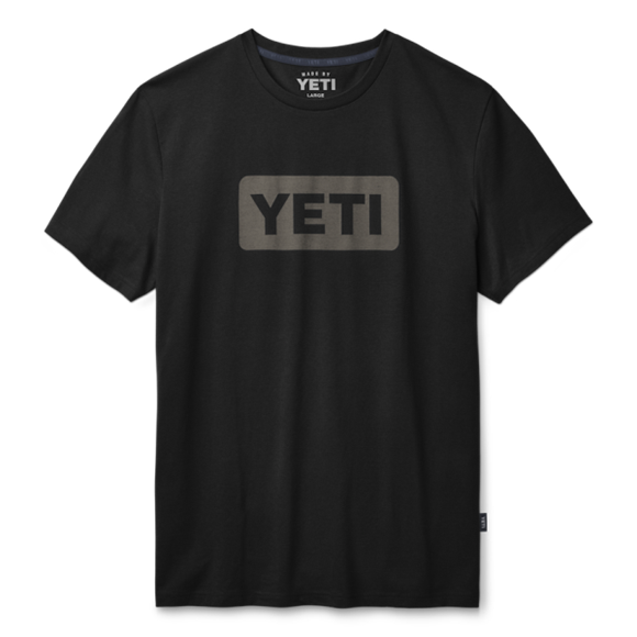 Black/Gray Yeti Premium Logo Badge Short Sleeve T-Shirt Short Sleeve T-Shirt | XBDGRW-530