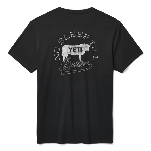 Black Yeti No Sleep Till Brisket Pocket Short Sleeve Tee Short Sleeve T-Shirt | MYNWEO-159