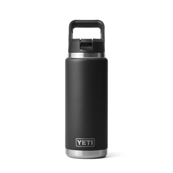 Black Yeti Rambler 26 oz Water Bottle Straw Drinkware | MECPUX-014