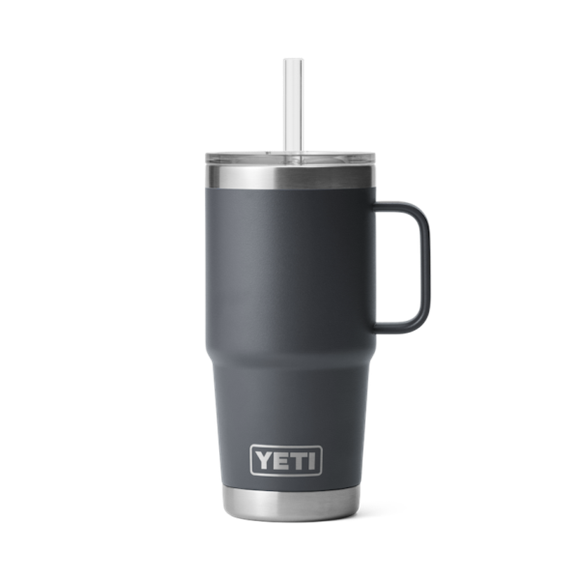 Charcoal Yeti Rambler 25 oz Mug Straw Drinkware | FXNKTL-637