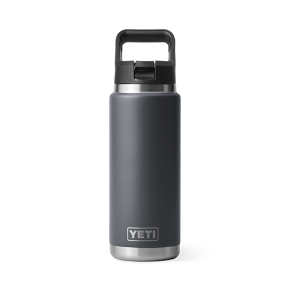 Charcoal Yeti Rambler 26 oz Water Bottle Straw Drinkware | EHFUYT-527