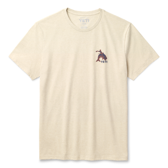 Heather Cream Yeti Tarpon Cowboy Short Sleeve T-Shirt Short Sleeve T-Shirt | MXREAG-469