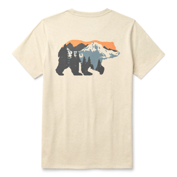 Heather Cream Yeti Women's Mountain Bear Short Sleeve T-Shirt Short Sleeve T-Shirt | FXQJTY-028