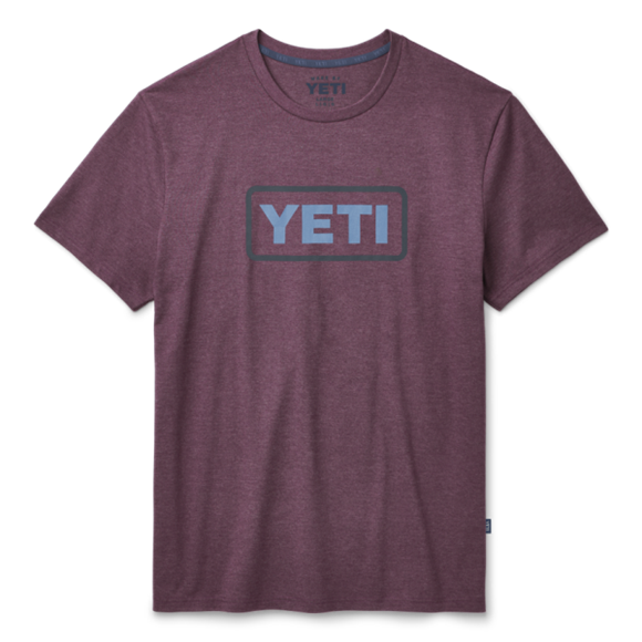 Heather Plum Yeti Badge Logo Short Sleeve T-Shirt Short Sleeve T-Shirt | HENJTG-439