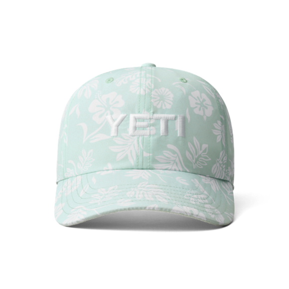 Ice Blue Yeti Floral Print Baseball Cap Hats | FBOZSU-520