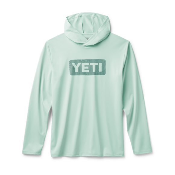 Ice Mint Yeti Wave Logo Badge Hooded Long Sleeve Sunshirt Sunshirts | OGDEIR-439