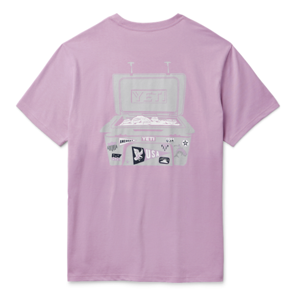 Lavender Yeti Stickers And Brews Short Sleeve T-Shirt Short Sleeve T-Shirt | NWRJFB-523