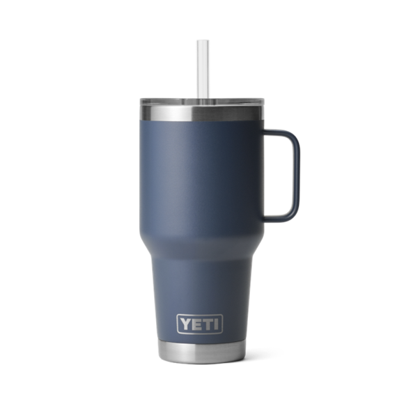 Navy Yeti Rambler 35 oz Mug Straw Drinkware | DKUIAF-860