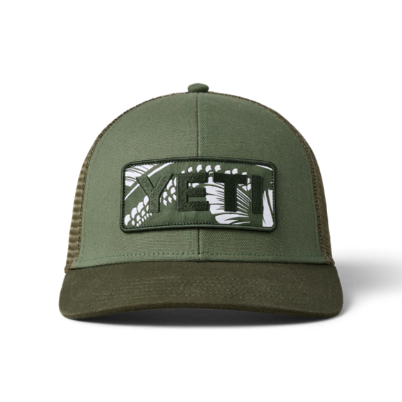 Olive Yeti Bass Badge Trucker Hat Hats | BLHIXK-372