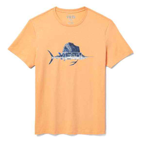 Salmon Yeti Sailfish Badge Short Sleeve Tee Short Sleeve T-Shirt | URQWHE-173