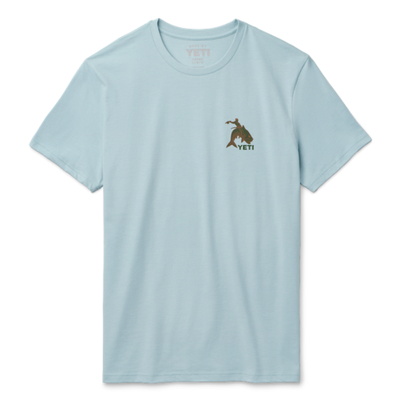 Sky Blue Yeti Tarpon Cowboy Short Sleeve T-Shirt Short Sleeve T-Shirt | PBINMT-081