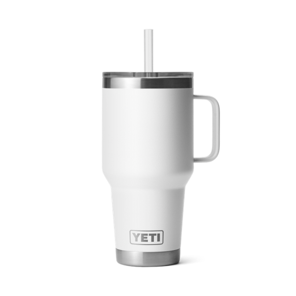 White Yeti Rambler 35 oz Mug Straw Drinkware | NBFCYR-523