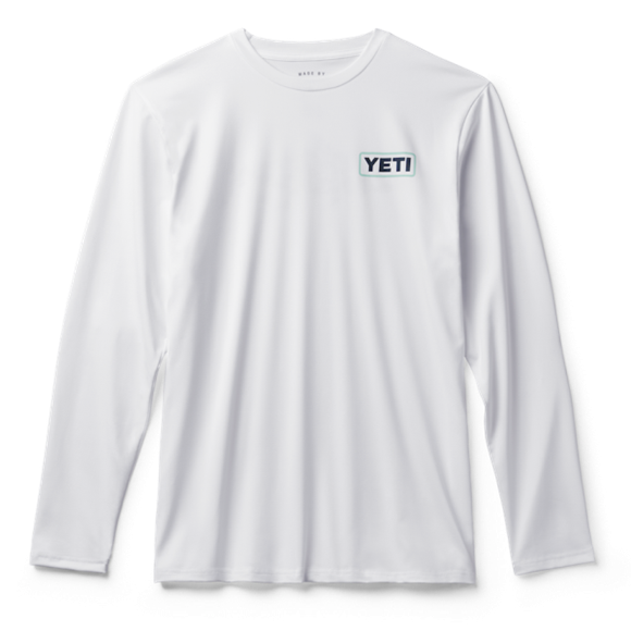 White Yeti Tarpon Long Sleeve Sunshirt Sunshirts | TIGHSO-851