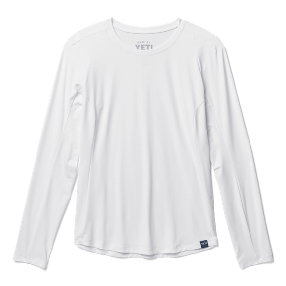 White Yeti Women's Crew Neck Long Sleeve Sunshirt Sunshirts | JADUPG-351